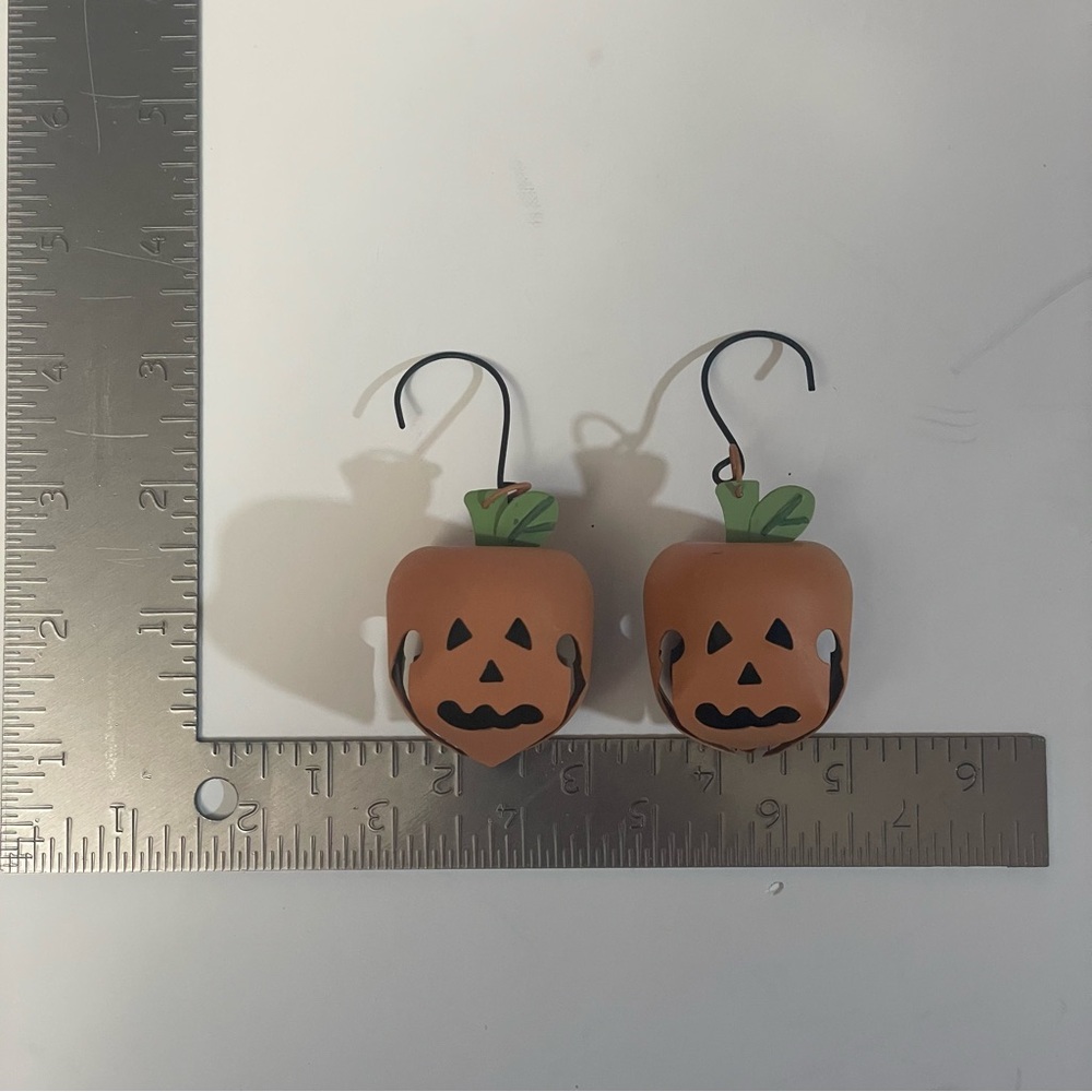 Jack-O-Lantern Pumpkin Halloween Small Hanging Bells Country Cottage